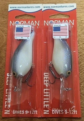 Lot Of 2. Norman Deep Little N. 9-12ft. 3/8oz. 2 1/2". Lavender Shad