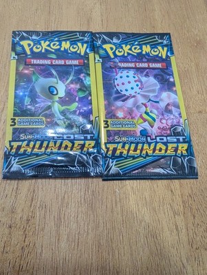 Pokemon TCG- Sun And Moon Lost Thunder Mini Booster Pack (Art Set Of 2)  Sealed | eBay