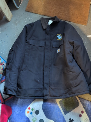 Carhartt Quilted Lined Heavy Navy Jacket RN 14806 Men s 2XL TALL Classic