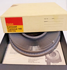 Kodak Carousel Transvue 140 Slide Trays 4 . Trays with locking ring and boxes
