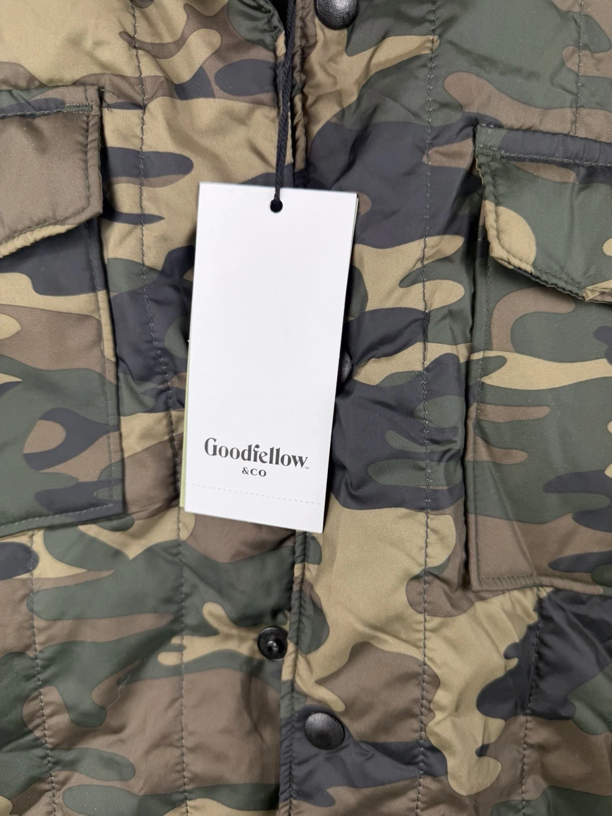 NWT Target Mens Camo Jacket Good fellow XL Green Camouflage Wind Resistant image 4