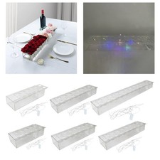 Flower Vase Acrylic Rectangular Floral Centerpiece for Dining Table Wedding
