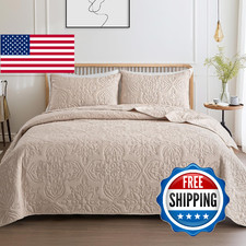 Whale Flotilla Soft Twin Quilt Bedding Set for All Seasons, Elegant Vintage Dama