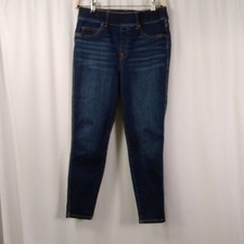 SPANX Ankle Skinny Jeans Pull On Stretch Jeggings Midnight Shade Womens M Petite