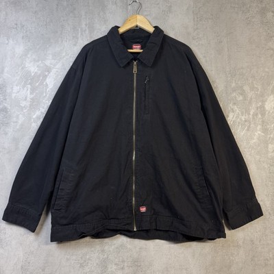 Wrangler Workwear Jacket Men's Size 2XL Black Utlity Canvas Full Zip Shacket