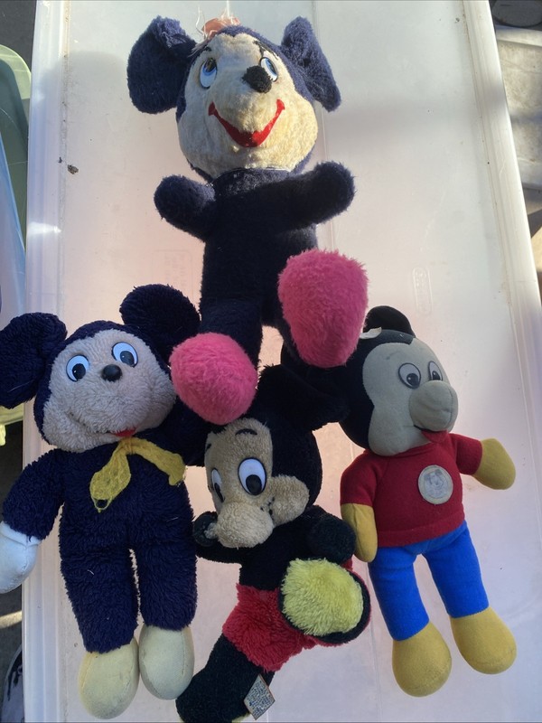 Lot Of 4 Vintage Micky Mouse Plushes 