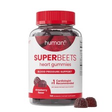 Humann SuperBeets Heart Gummies, 150ct, Strawberry Flavor Blood Pressure Support