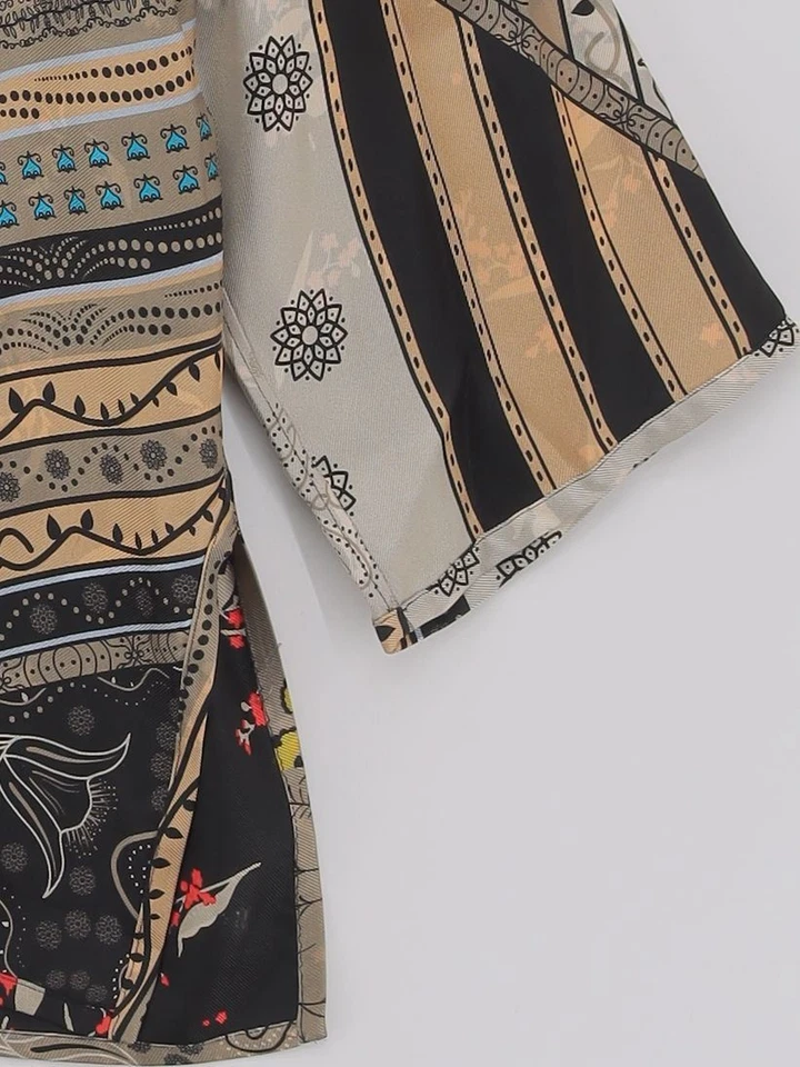 Cárdigan para mujer ETRO M multi floral 100 % seda cuello en V Foto 4 de 4