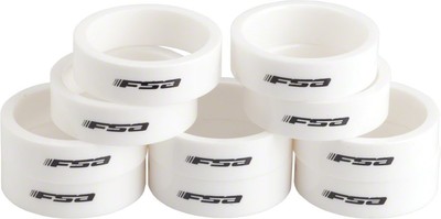 Full Speed Ahead Polycarbonate 1-1/8'' Headset Spacers, White, 10mm Stack Kit