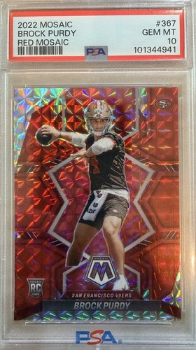 2022 Mosaic Brock Purdy RC Red Prizm PSA 10 GEM MINT