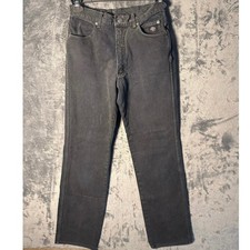 Vtg 90s Harley Davidson Black Bootcut Jeans Made in USA Womens 8 Long Bikercore