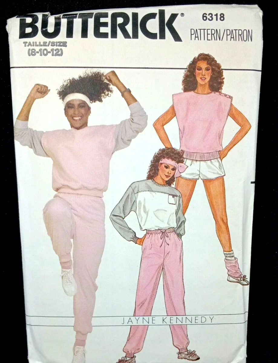 Sweatshirt Top Sweatpants Workout Size 8 10 12 80s Retro Uncut