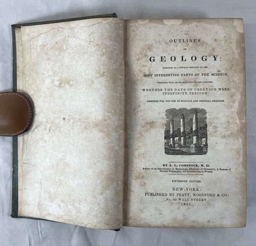 Outlines Of Geology by J.L. Comstock 1845 Illustrated Hardcover; Pratt Woodford - Picture 2 of 8