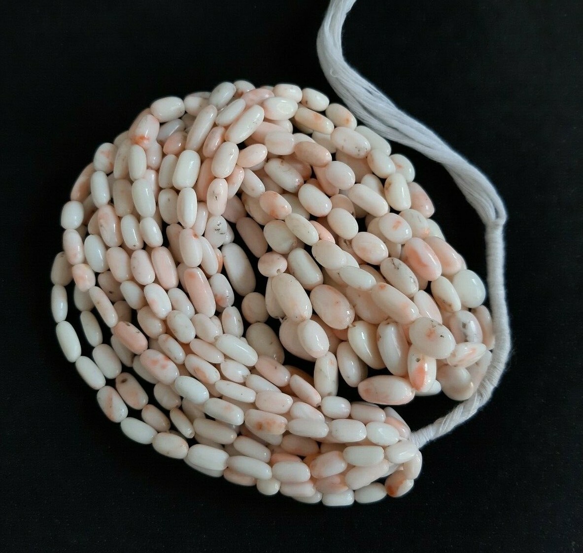 Top De Quality100% Natural Japoneses Blanco-Rosa Coral Cuentas, sin Teñir Tratar