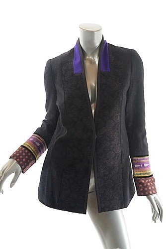 Manteau De Sport Etro En Laine/coton - Taille 50 (40 US), Carreaux Gris Et Bleu, Neuf Avec étiquettes, Origine Italie