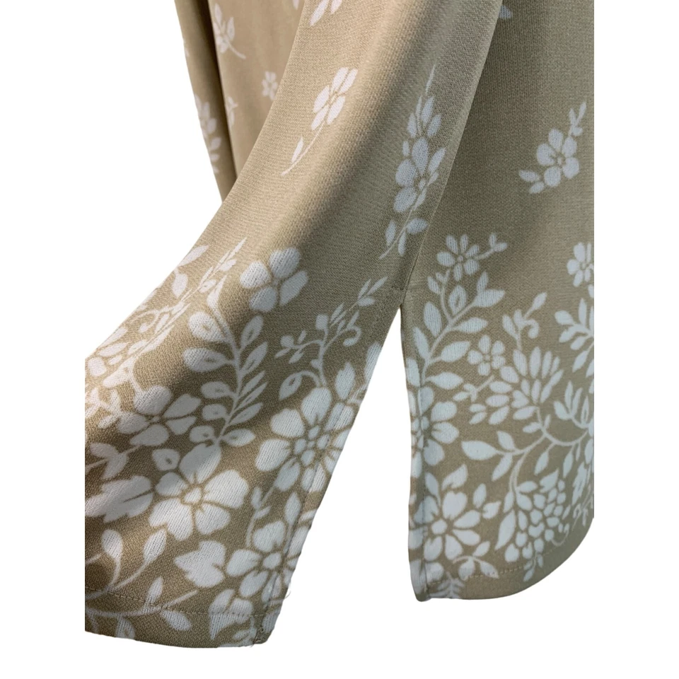 Camiseta sin mangas Josephine Chaus Studio XL beige floral 7230 nueva con etiquetas Foto 4 de 4