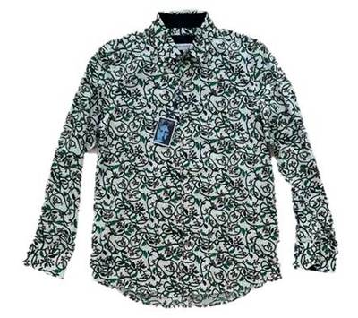 JOHN LENNON JLWS604W White Green Multi DRESS SHIRT S