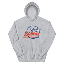 Sudadera con capucha Baltimore Bullets | Sudaderas con capucha vintage del equipo de baloncesto | Logo Bullets ABA