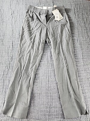 MAX MARA Italy Light Gray Wool Straight Trouser Pants Bellico Size 0
