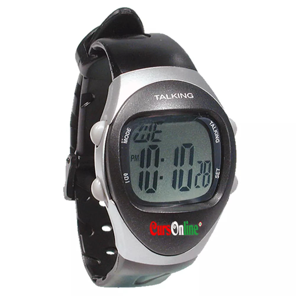 Italian Speaking Digital Wrist Watch Older Men Blind Time Date