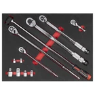 Sealey Ratchet Torque Wrench Breaker Bar Socket Set TBT45 Foam Tool Tray FD25