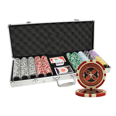 MRC POKER 500PC 14G ULTIMATE CASINO TABLE CLAY POKER CHIPS SET CUSTOM BUILD