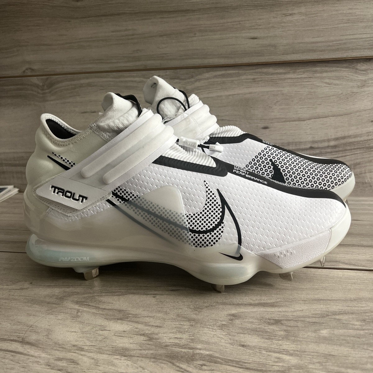 Nike Force Zoom Trout 7 Baseball Cleats White Black CI3134 
