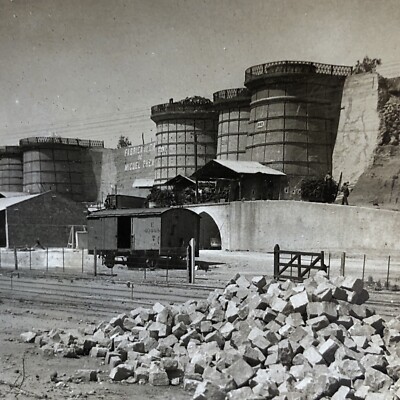 Antique 1920s Cement Factory Cordoba Argentina Stereoview Photo Card P2029