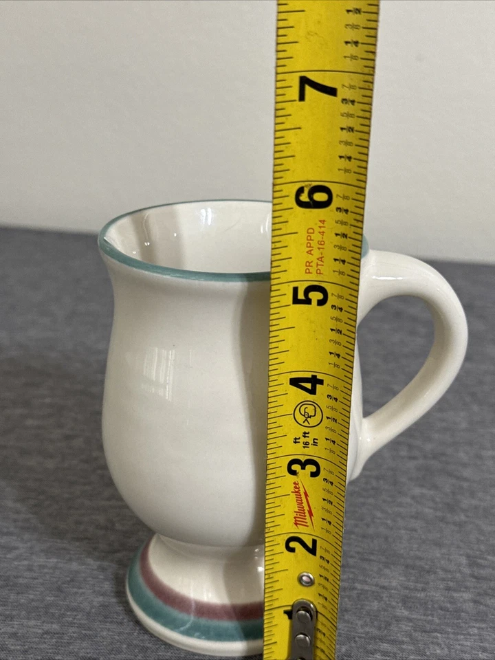 Tres tazas de café/té con pedestal de gres Pfaltzgraff "Juniper" de 12 oz Foto 2 de 4