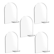 5pcs Blank Acrylic Arch Table Sign Clear Sign with Stand Arch Table Numbers