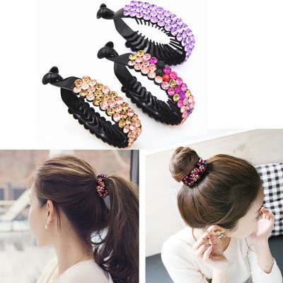 Elegant Women Hair Clip Nest Rhinestone Hairpin Hair Claws