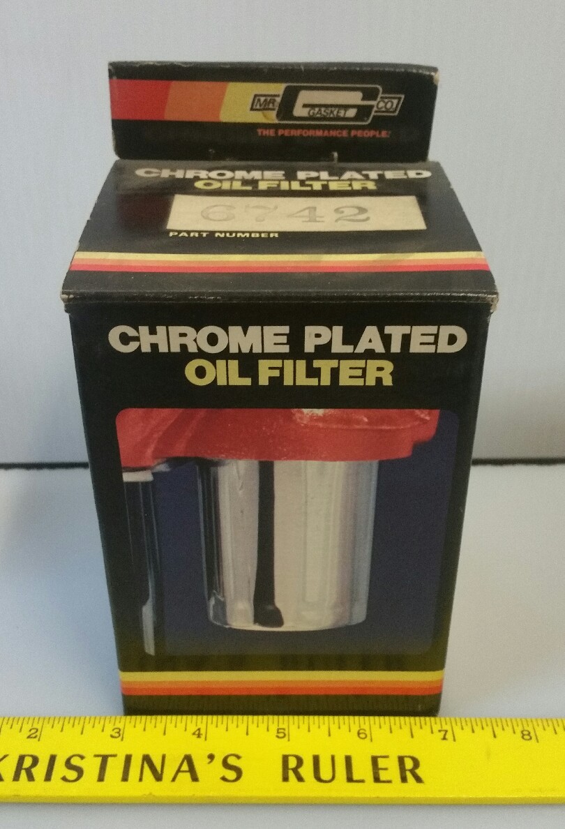 MR GASKET CHROME OIL FILTER 6742 MOTORCRAFT FL321 FRAM PH3387A AC PF47