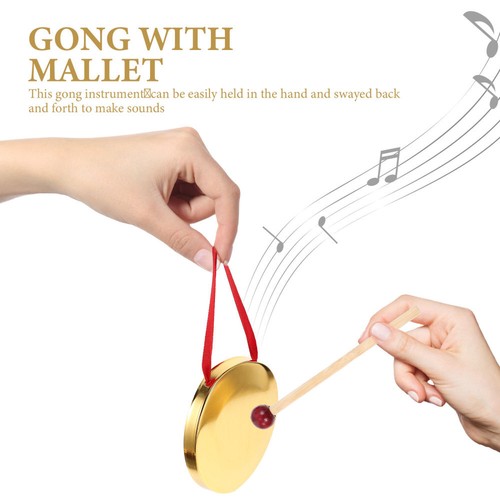Child Portable Gong Traditional Chinese Music Instrument with Mallet - Bild 6 von 12
