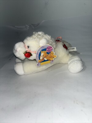 Vintage Rare! 1993 Commonwealth White Pony w/ Rose Harness Red Bow w/ TAG &WORKS