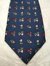 BIJOUX TERNER MENS TIE BLUE WITH RED PINK GRE...