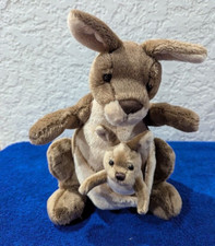 GUND Jirra 10" Mother Kangaroo with Removable Joey Stuffed Animal Plush EUC