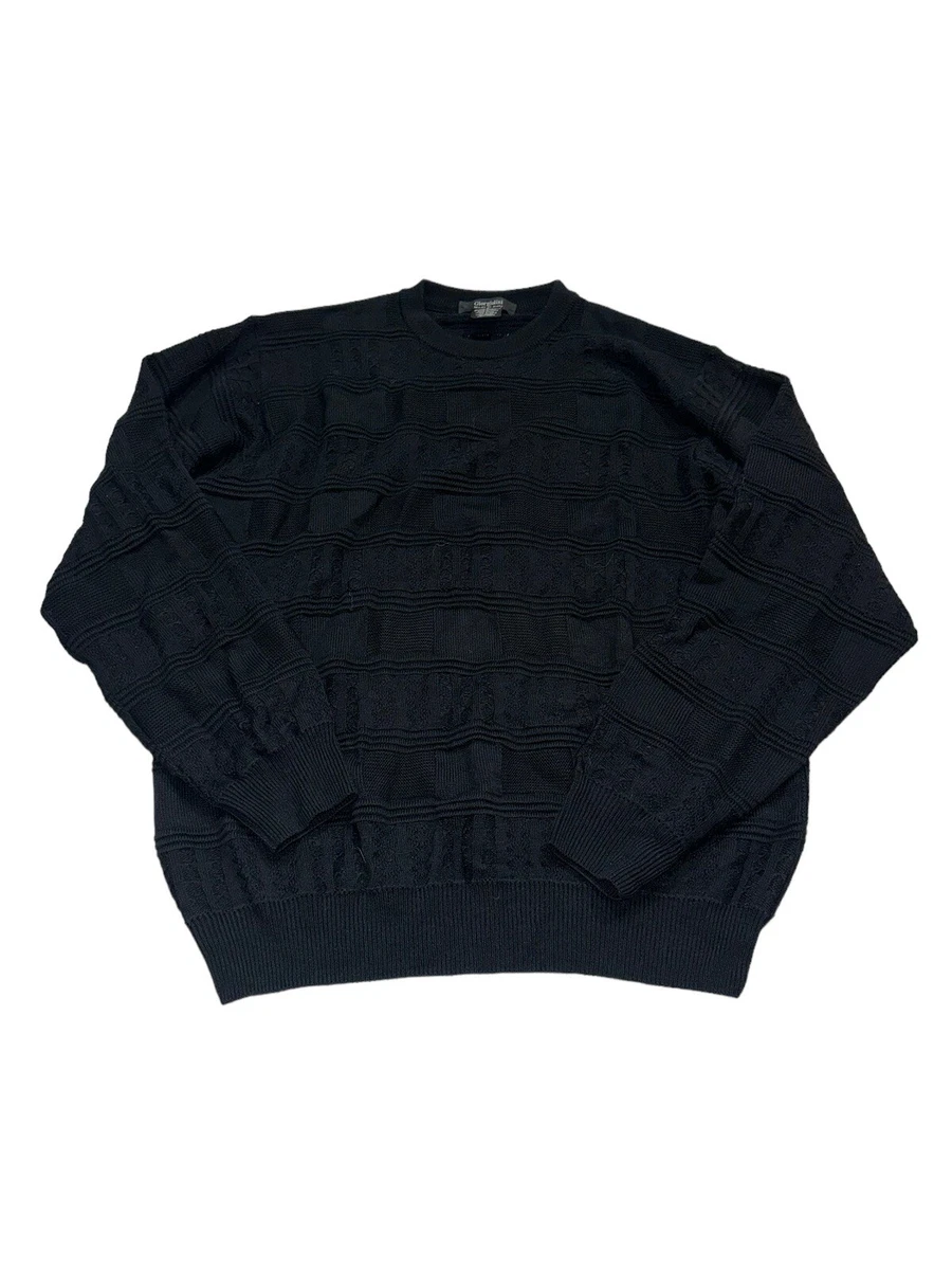 Giorgiolini Made in Italy Wool Blend Sweater Black Men Size L