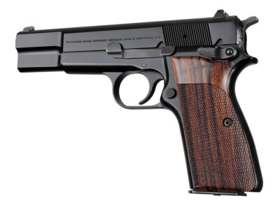Hogue For Browning Hi-Power Cocobolo Checkered Grip * 09811 With 2 Grip Screws