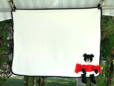 VERY RARE Vintage Teddy Bear Baby Nursery SUPER SOFT Blanket Throw 35" x 27"