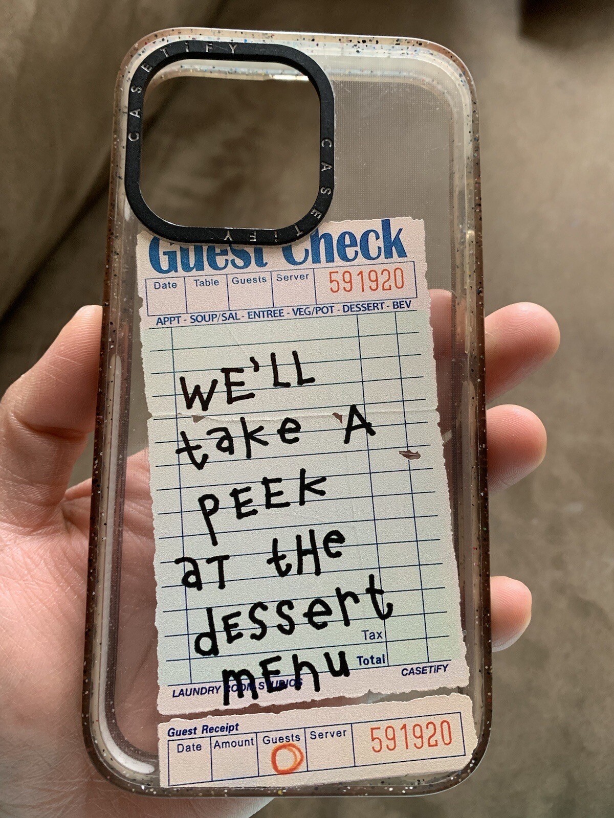 Casetify iPhone 13 Pro Case with Guest Check Design-image