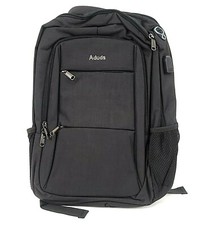 Aduds Backpack Laptop with USB Charging Port Black Padded Straps Pockets