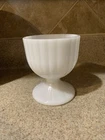 Vintage Milk Glass Goblet Compote Pedestal 6.5" Tall