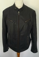Aviatrix - Biker Style Real Leather Jacket Black Size 16 - Stunning