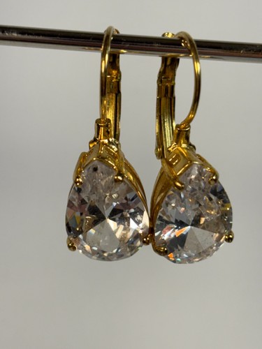 Orecchini Moda Tono Oro e Strass, Vibrazioni Matrimonio Romantiche - Foto 3 di 14