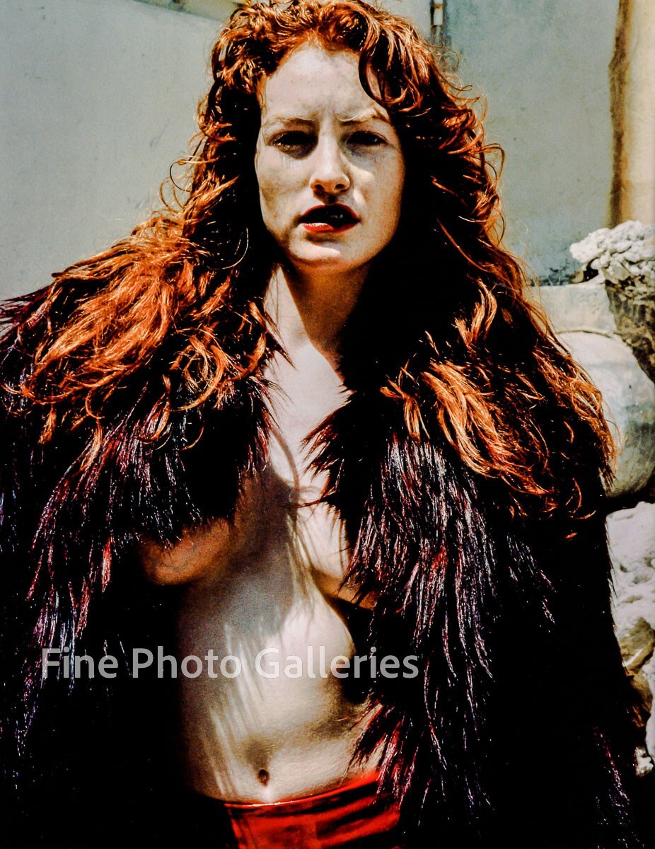 1990s Vintage HELMUT NEWTON Red Head Female Fashion Photo Art
