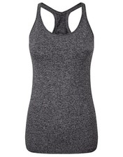 Racer Back Vest Women Ladies Sports Seamless Ribbed Tank Top With Secret Support