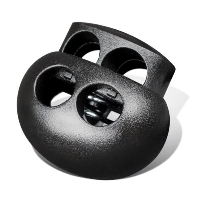 10 Pcs Double Hole Plastic Cord Lock End Toggle Spring Stopper for Drawstring