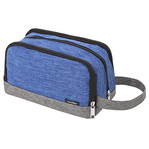 Toiletry Bag Color Clash Durable Travel Toiletry Organizer Bag Blue-image