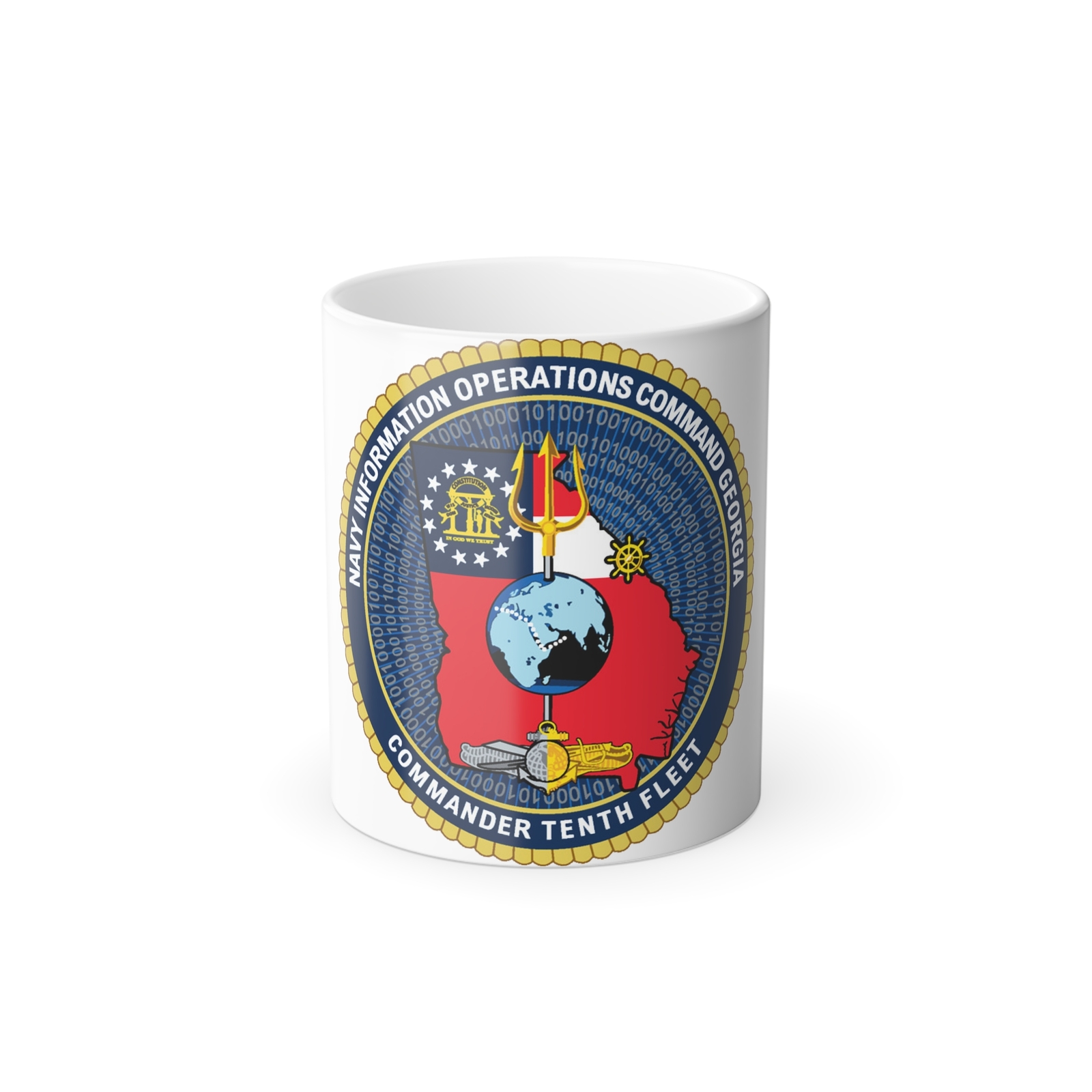 NIOC Georgia Commander Tenth Fleet (U.S. Navy) Color Changing Mug 11oz