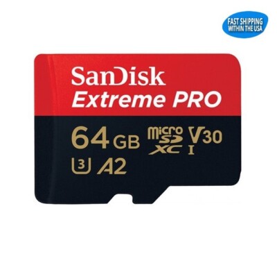 Sandisk 64GB Extreme Pro Micro SD Memory Card SDSQXCU-064G-GN6MA Class 10 Card